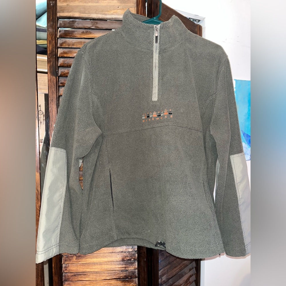 Green half zip up sweater